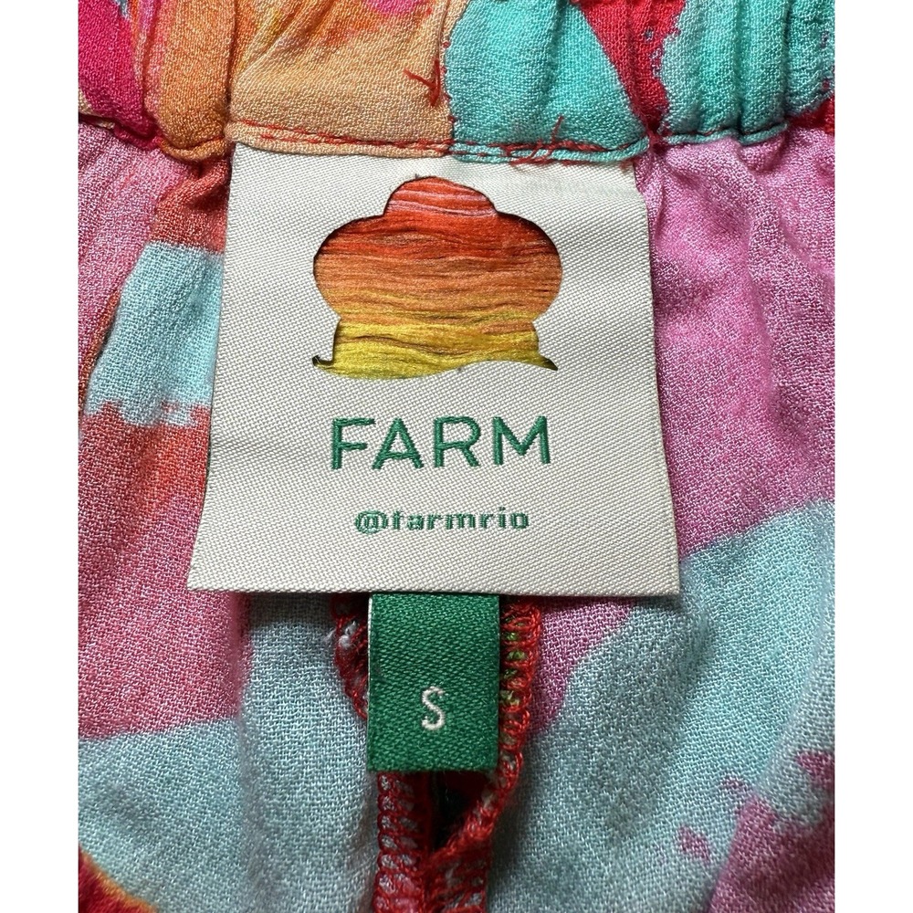 Farm Rio Ipanema Uni Shorts Women's S Rayon Tropical Pocket‎ Drawstring - Picture 3 of 9